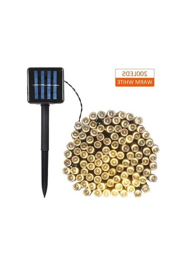 Ulzyvf Güneş Enerjili 200 Led Su Geçirmez Bahçe Işıkları, Noel Parti Dekorasyon Aydınlatma
