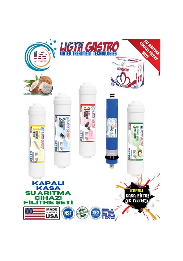 Kapalı Kasa Su Arıtma Cihazı 5 Filtreli Set