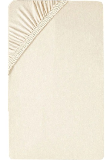 Altın Karma Çift Kişilik İnce Penye Lastikli Çarşaf 150x200 Cm 2 Adet Yastık Kılıflı Krem