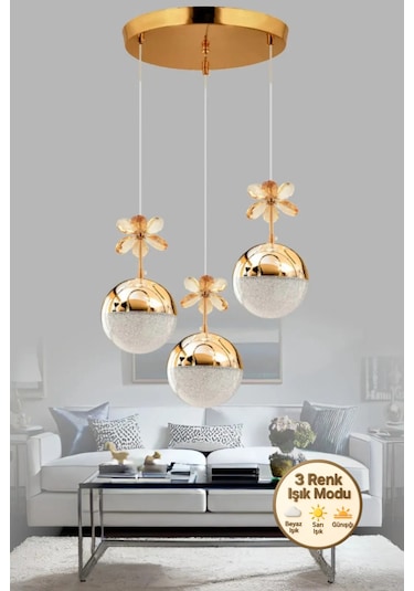 Venüs Model Gold Kaplama Salon Mutfak Oturma Odası 3 Renk Modu Le Gold