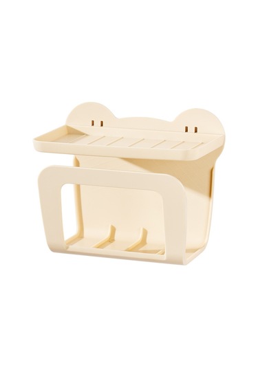 Mufunye Duvar Tipi Mutfak/banyo Mendil Kutusu - Sıfır Delik Kurulum -轻奢 Tasarım - Islak Mendil & Kağıt Saklama - Dayanıklı Plastik - Kompakt Boyut Beyaz Diğer