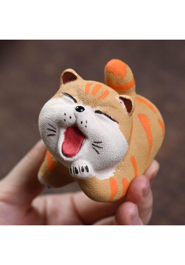 Homyl Kitaplık Hediye Yatak Odası Için Kedi Çay Hayvanı 5,1 Cmx6,6 Cmx5 Cm