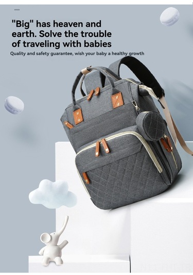 Hangfox Erkek- Kadın Kullanıma Uygun Sıcaklık Saklama Özelliği İle Bebek Çanta, Stroller Askısı Ve Usb Şarj Portu, Su Geçirmez Nilon Malzeme, Siyah Siyah