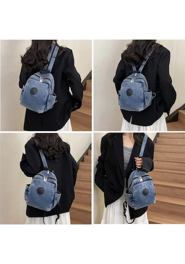 Arion Xy-628 Denim Kot Omuz Ve Sırt Çantası Mavi