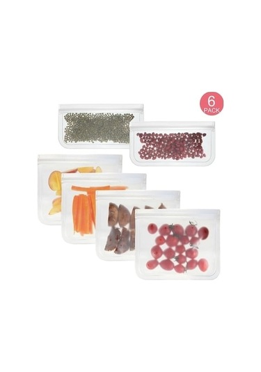 Tongxida 6 Adet Peva Buzlu Saklama Seti, Kendiliğinden Kapanan, Bosphorusboutique, Saydam, Arada, Farklı Renkler