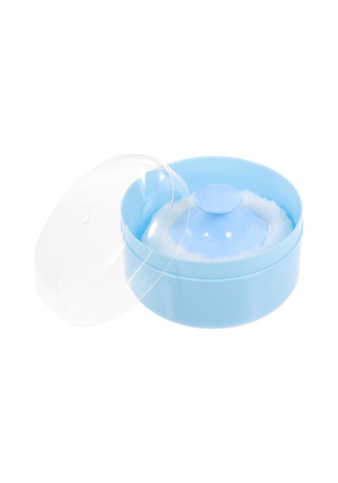 Lemestar Bebekler İçin Pratik Toz Pudra Kutusu Ve Yumuşak Pudra Pufu Seti - Mavi