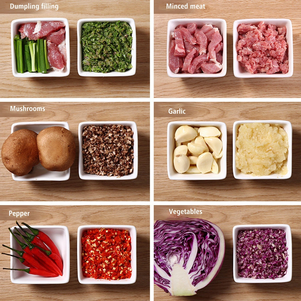 Youmex Büyük Boy Siyah El Manuel Yemek Döneri - 420 Çelik Bıçaklı, Hızlı Pestemal, Sarımsak, Sebze, Et Kesici 430ml Siyah