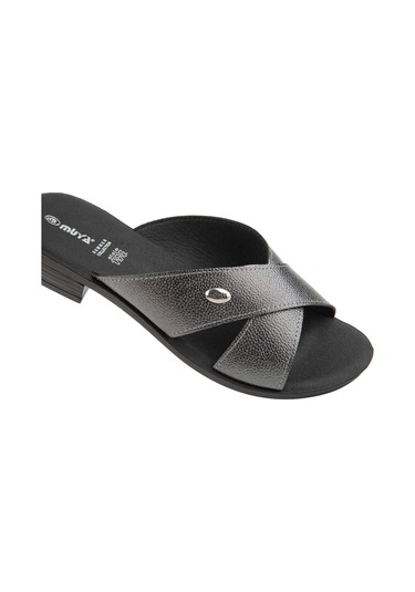 Muya Costa 35004 Kadın Abiye Terlik Platin Platin