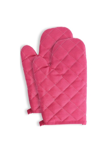 Yanmaz Ve Isıya Dayanıklı Fırın Eldiveni 2 Eldiven Fuşya