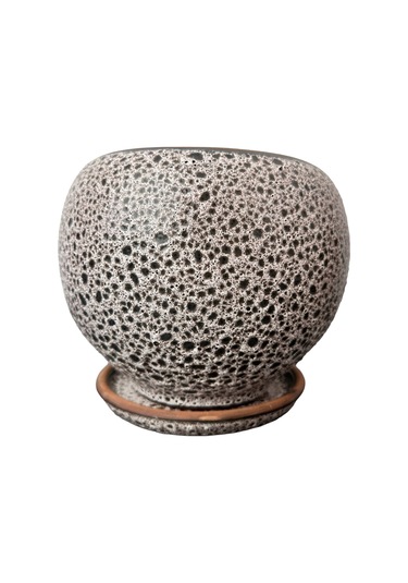 Krem Kahve Şekilli Artistik Çift Sırlı İç ve Dış Mekan Kullanımlı