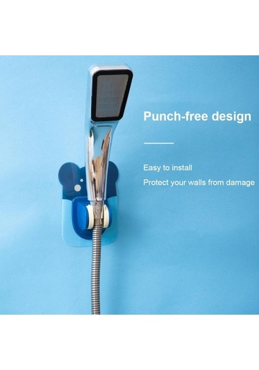 Primepickings B01 Duş Braketi Kendinden Yapışkanlı Duş Başlığı Braketi Duvara Monte Karikatür Evrensel A 2 Katlı Gri