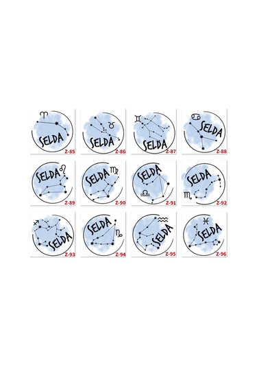 Kişiye Özel Burçlu Kahve Fincanı, Burçlara Özel Tasarımları Z2 Serisi Beyaz