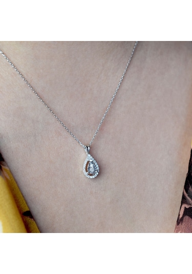 0.12 Ct. Damla Model Pırlanta Kolye