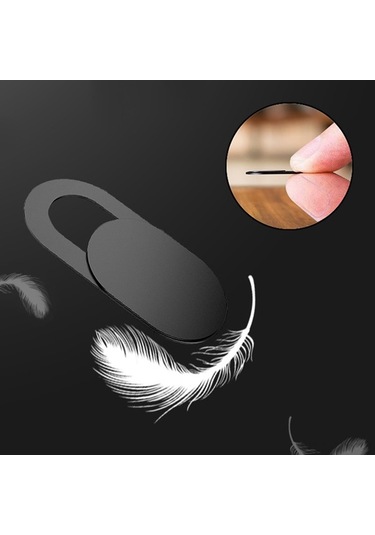 Flybuy 6 Adet Siyah Kamera Koruma Kapakları, Telofon/tablet/dizüstü Uyumlu, Kolay Açma-kapama