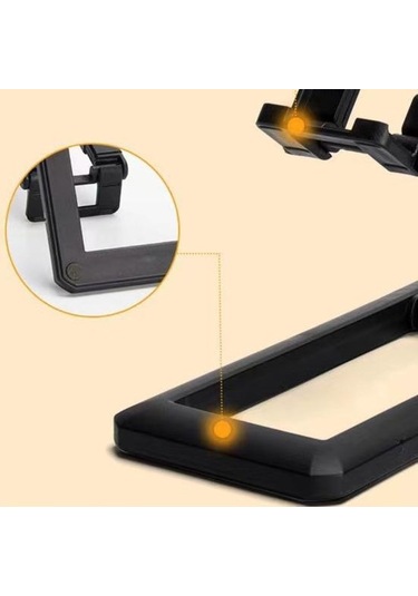 Beyaz Cep Telefonu Tutucu Sabit Katlanabilir Döner Şarj Kaymaz Delik Çift Eksenli Telefon Standı Kompakt Telefon