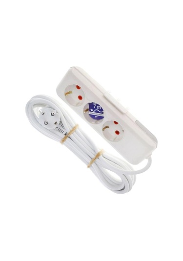 Asel 3'lü Topraklı Grup Priz 7mt Diğer