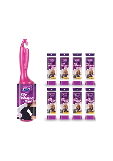 Parex Premium Tüy Toplayıcı Rulo + 8 Adet Yedek
