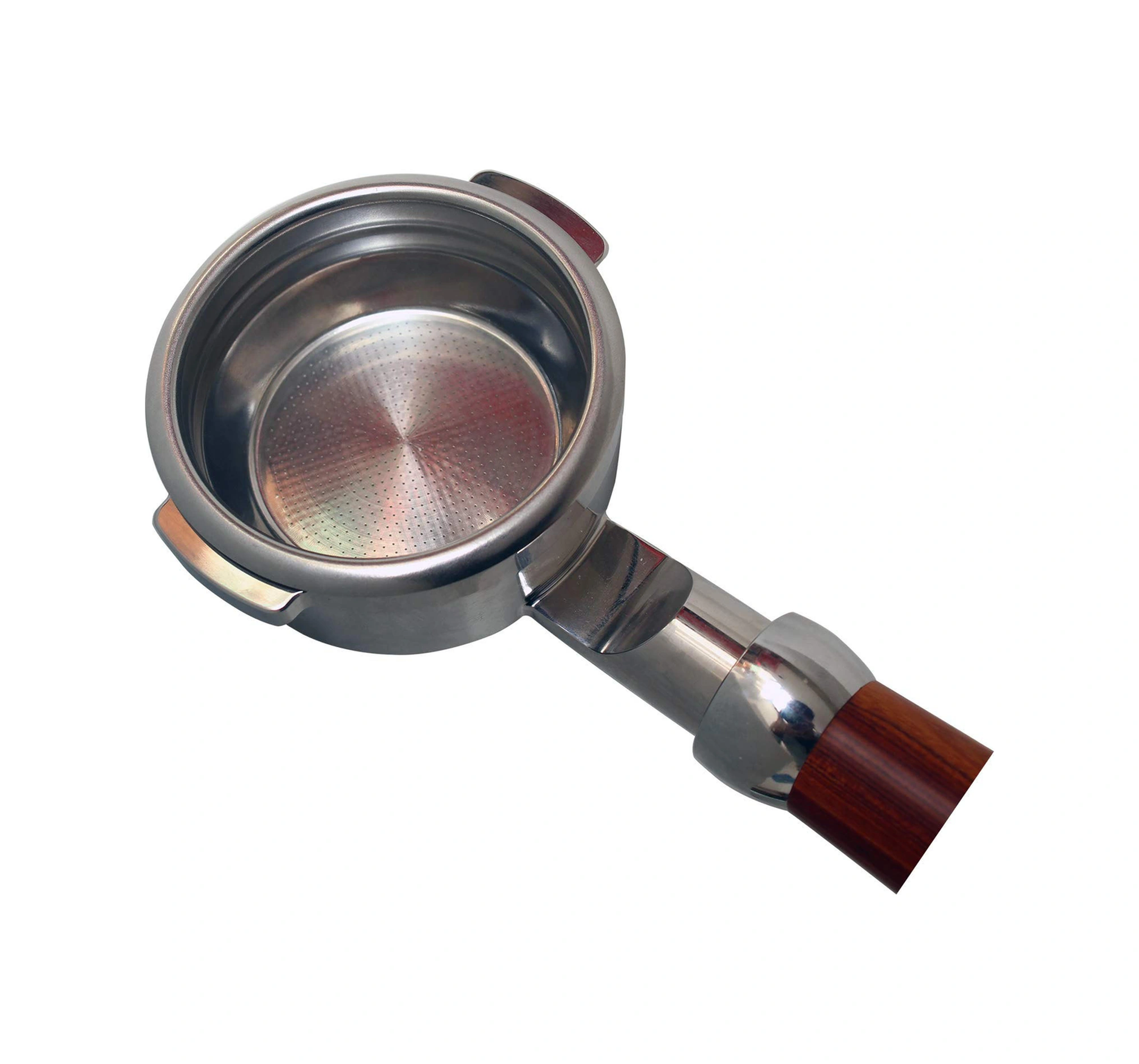 Kosona 58mm Çelik Kahve Filtre Sepeti - İki Kişilik Tek Duvarlı Kahve Hazırlama Aleti Gümüş