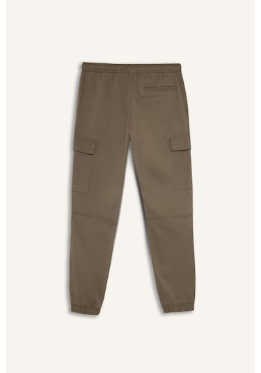 Defacto Regular Fit Beli Bağcıklı Kargo Cepli Jogger Pantolon F4681ax25aukh401 Haki