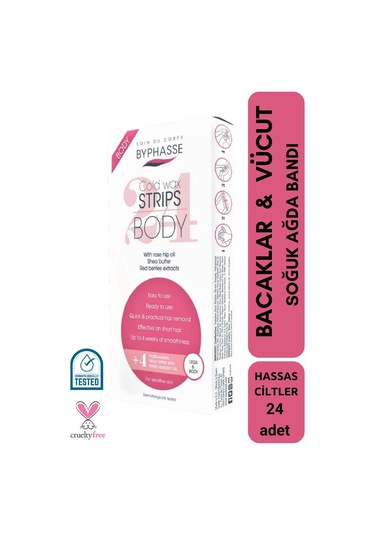 Ağda Bandı Hassas Ciltler İçin Bacak & Vücut Bölgesi 24 Adet