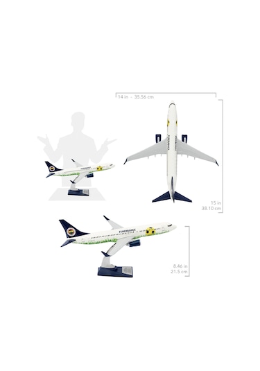 Zekupp Boeing 737-800 1/100 Ölçek Fenerbahçe Lisanslı Stadyum Tasarım Maket Uçak