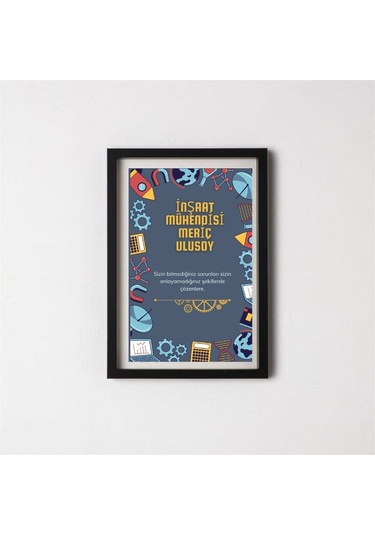Mühendilerine Özel Yazılı Çerçeve 20 X 30