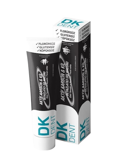 Dermokil DK Dent Aktif Karbon & Kil Beyazlatıcı Diş Macunu 75 ML