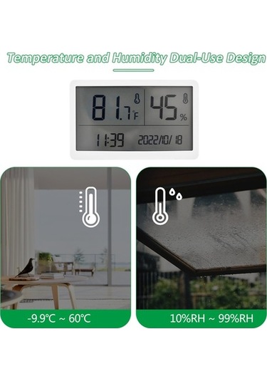 Ulzyvf Dijital Nem Ve Sıcaklık Ölçer - Ev, Sera, Şarap Mahzeni İçin Hassas 111 Karakterlik Higrometre Termometre
