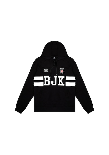 Umbro Beşiktaş Kapüşonlu Erkek Siyah Basketbol Sweatshirt 2024/25 Siyah