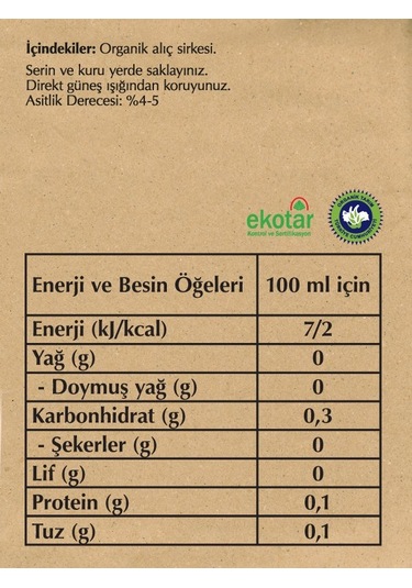 Fersan Organik Alıç Sirkesi 500 Cc Cam