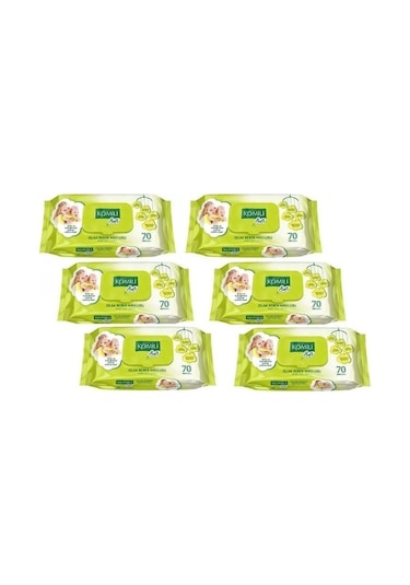Komili Soft Islak Bebek Havlusu 6 X 70'Li