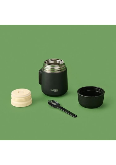 Evidea Kitchen Yemek Termosu - Siyah - 500 Ml Siyah