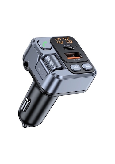 Xiyyadms Araç Bluetooth 5.1 Mp3 Çalar Fm Transmitter, Usb Hızlı Şarj, Sigara Çakmaklı Alıcı