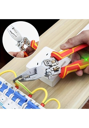 Xuweiwei Ltl1009 Y Igne Burunlu Cok Fonksiyonlu Tel Siyirma Pensesi 12 26 Awg Tpr Sap Elektrikciler Dıy Guvenlik Kilidi Ergonomik Dayanikli