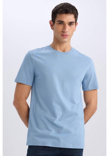 DeFacto %100 Pamuk New Regular Fit Bisiklet Yaka Basic Düz Kısa Kollu Tişört V7699AZ25SPBE299 DeFacto %100 Pamuk New Regular Fit Bisiklet Yaka Basic Düz Kısa Kollu Tişört V7699AZ25SPBE299