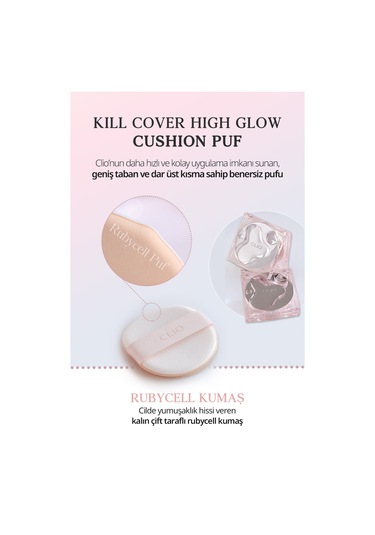Hassas Uygulama Sağlayan Makyaj Pufu Clio Kill Cover High-glow Cushion Puff