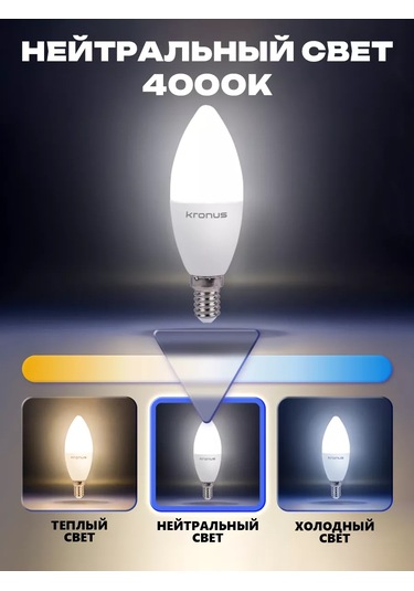 Kronus Ampul Mum, Nötr Beyaz, 10 Adet. 242335839
