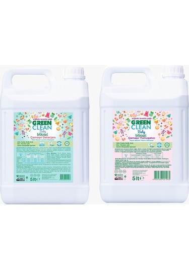 U Green Clean Baby Çamaşır Deterjanı Ve Çamaşır Yumuşatıcı 2' Li Set 5 L