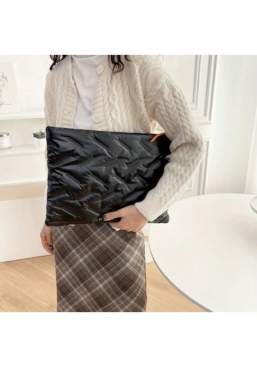 Awesomestore Sade 14 İnç Beyaz Su Geçirmez Laptop Çantası Hafif Işıl Işıl İç Kılıf Beyaz