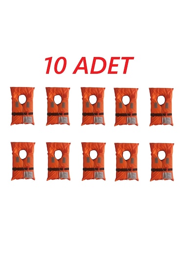 10'lu Yetişkin Can Yeleği. Tse Can Yeleği Sertifikalı100n