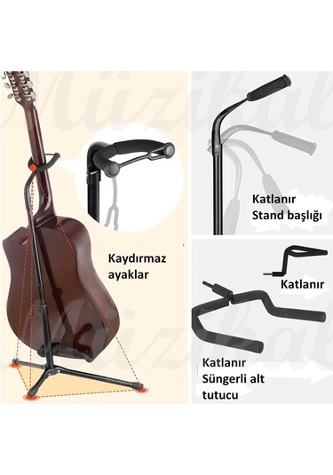 Chroma STG 101 Gitar Standı Saz Bağlama Enstrüman Gitar Sehpası