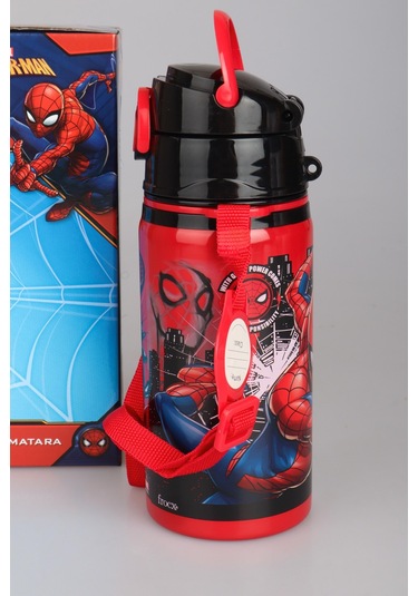 "dekomus Cep Defteri Hediyeli" Yeni Sezon Lisanslı Spıderman 500 Ml Çelik Termos Kırmızı