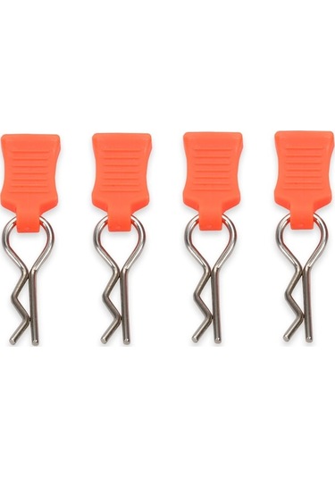 1/10 Rc Araçlar İçin 4 Adet Turuncu Gövde Klipsi - Traxxas, Hsp, Redcat Uyumlu