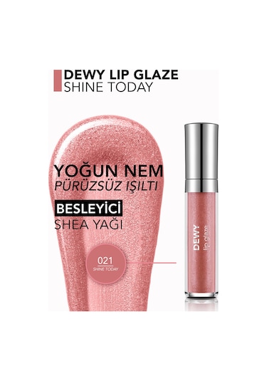 Flormar Besleyici Dudak Parlatıcısı - Dewy Lip Glaze - 021 Shine Today!-8682536069380