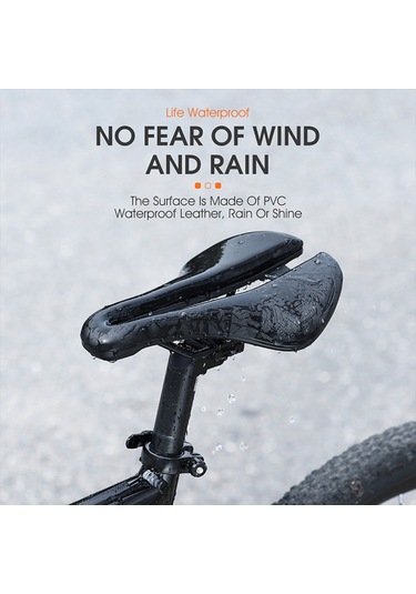 Skycıty Havalandırmalı Yumuşak Bisiklet Sele - Su Geçirmez Pu Koltuk Minderi İle Konforlu Sürüş Siyah