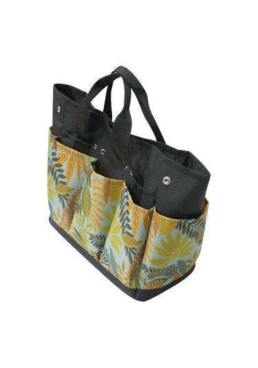 Qingmipy Su Geçirmez 9 Cepli Bahçe Alet Çantası - Taşınabilir Ve Dayanıklı Bahçe Organizatörü Siyah