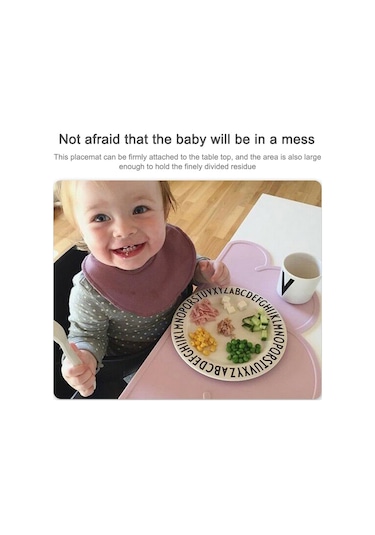 Sones Çocuk Bulut Silikon Yer Matı Su Geçirmez Çevre Koruma Öğrenci Masa Matı, Renk: Açık Gri