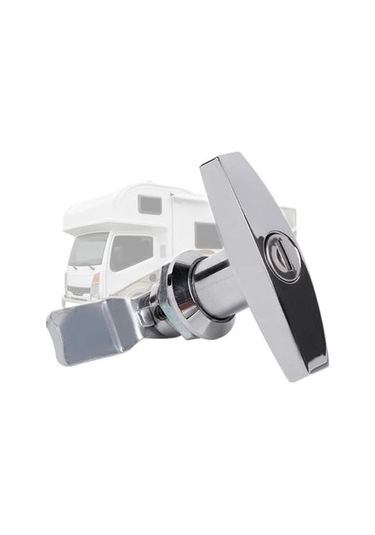 Evrensel T-saplı Kapı Mandalı Kilidi Römork Karavan Rv Kamyonet Kanopi Alet Kutusu Siyah