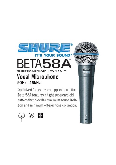 Shure Beta58a Vokal Mikrofon