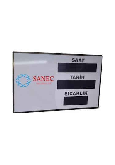Logolu Saat, Derece ve Tarih Tabelası (Kasa: 100x60 cm)
